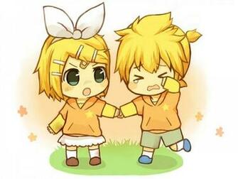 Kagamine Rin And Len Chibi By Crystal899