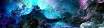 Purple And Blue Abstract Clouds HD Wallpaper