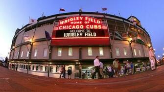 Wrigley Field At Night Wallpaper In Itself Is A Stadium