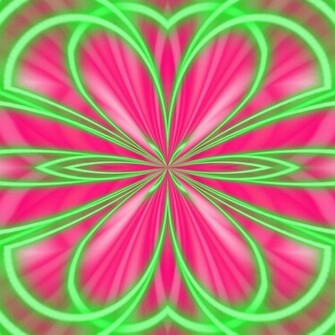 Neon Pink And Green Mirror By Zozzy Zebra