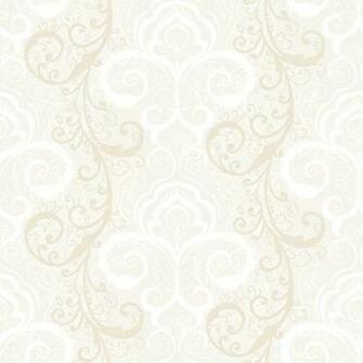 White Henna Brocade Vanessa Christel Wallpaper By Chesapeake
