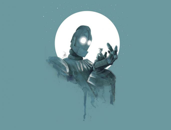 Stars Robots Moon The Iron Giant HD Wallpaper Space Planets