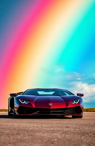 Rainbow Lamborghini Wallpaper