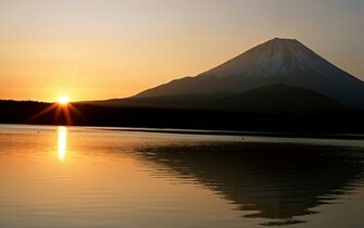 Cool Mountain Lake Sunset Wallpaper HD