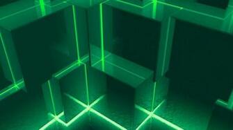 Emerald Light Cubes Wallpaper HD