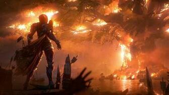 Sylvanas Windrunner Teldrassil Burning Wow 4k Wallpaper