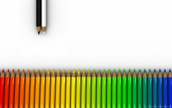 Bright Colorful Crayons Set Wallpaper