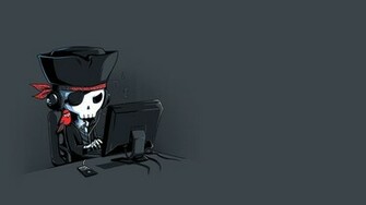 Computers Pirates The Pirate Bay Piracy Skeletons Simple Background