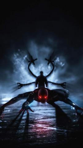 Spiderman Vs Doctor Octopus iPhone Wallpaper