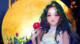 Beautiful Anime Girl Art 4k Wallpaper iPhone HD Phone 7760g