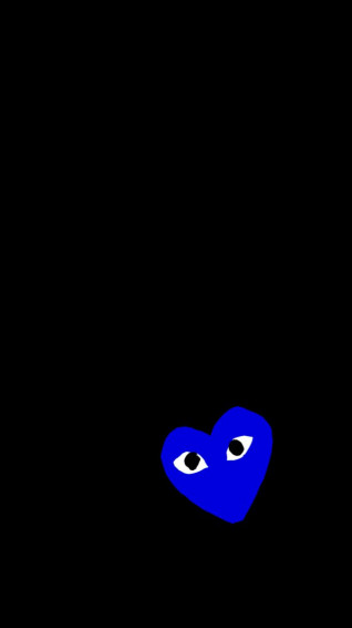 Blue Bape Heart Eyes Wallpaper Black And