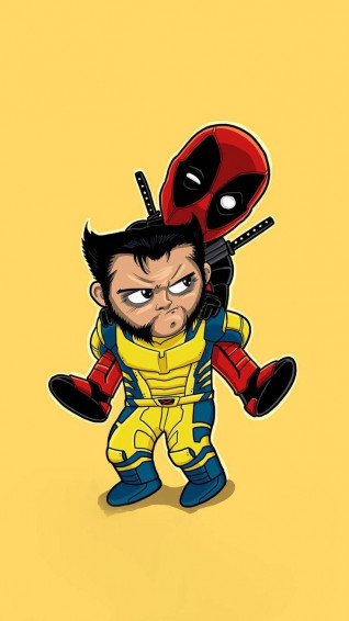 Deadpool X Wolverine Duo iPhone Wallpaper
