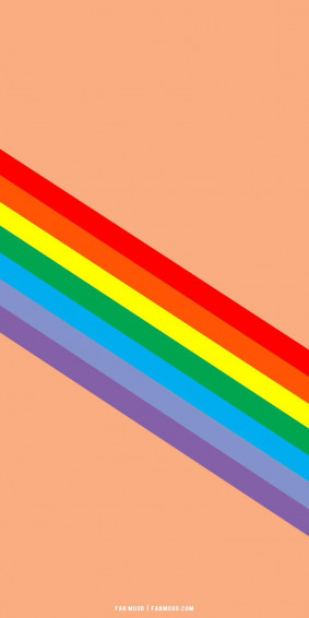 Pride Wallpaper Ideas For iPhones And Phones Rainbow On Peach