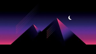 Retro Wave Pyramid Oc Wallpaper