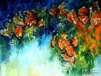 Monarch Butterfly Abstract Wallpaper