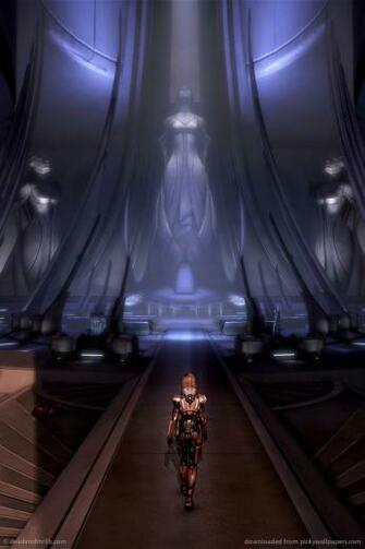 Mass Effect Asari Museum Wallpaper For iPhone