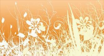 Orange Floral Vintage Pattern Background Wallpaper For Powerpoint