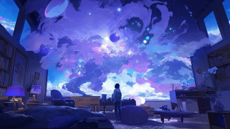 Blue Anime Aesthetic Wallpaper