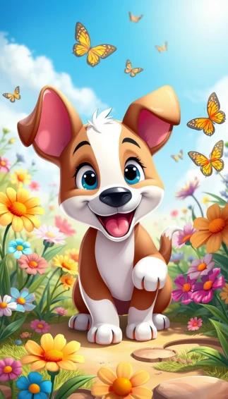 Cartoon Puppy Wallpaper