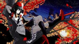 Brunettes Touhou Wallpaper Trees Autumn