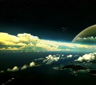 Space Planets Panorama Wallpaper