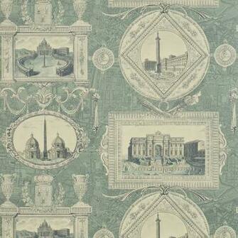 Sanderson Vues D Italie Degtvi103 Blue Cream Wallpaper From The