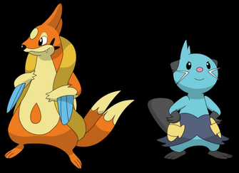 Pk Dewott And Floatzel By Skull1045fox
