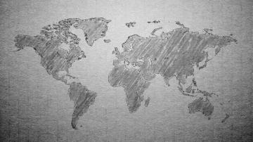 Textured Gray World Map Wallpaper About Murals