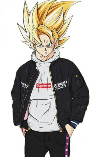 Anime Characters Wearing Supreme Wallpaper