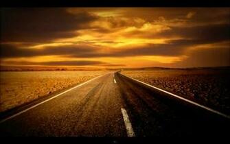 Vintage Open Road Wallpaper Sunny