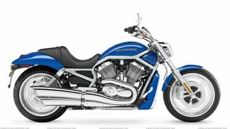 Blue Harley Davidson Vrscf V Rod Muscle Side Pic Wallpaper