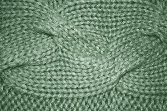 Sage Green Cable Knit Pattern Texture High Resolution Photo