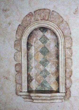 Faux Tile Using Paper Illusions Wallpaper