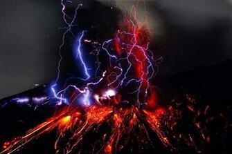 Volcanic Lightning Wallpaper For Phones And Tablets