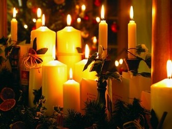 Wallpaper Christmas Candle