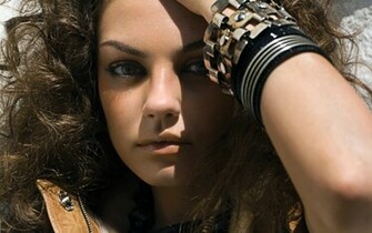 Mila Kunis Close Up In Black Dress