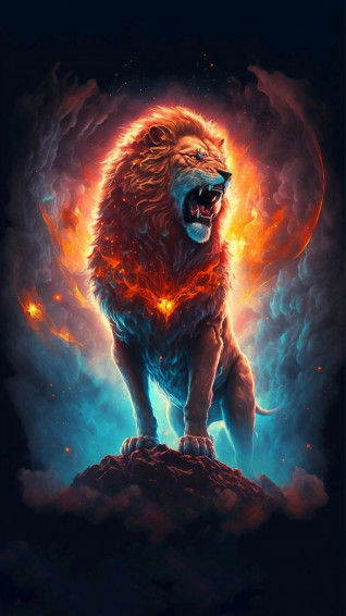 Angry Lion iPhone Wallpaper