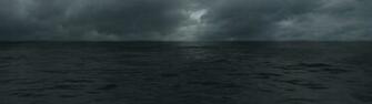 Dark Clouds Over Sea Two Monitors I
