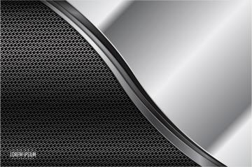 Gray Metallic Background With Dark Space