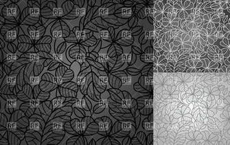 Black And Grey Retro Wallpaper With Clover Leaves Background