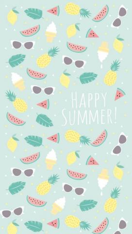 Happy Summer Fruits iPhone Wallpaper Panpins Fond D Cran