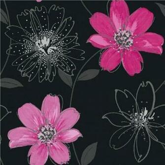Opera Samba Motif Luxury Floral Metallic Flower 10m Wallpaper