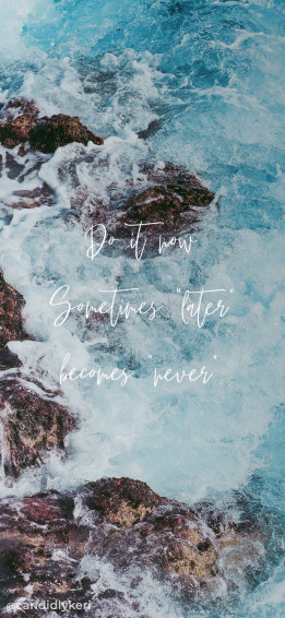 Do It Now Sometimes Later Becomes Never Ocean Quote