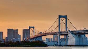 Odaiba Rainbow Bridge 4k HD Desktop Wallpaper For Ultra