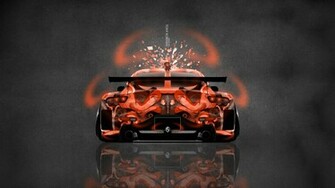Mazda Rx7 Veilside Jdm Back Domo Kun Toy Car Art Orange Colors HD