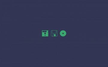 Minimalistic Floppy Disks Compact Disc Wallpaper HD