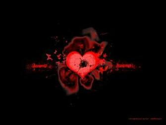 Red Heart Black Background Wallpaper HD Background