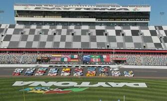 Gather On The Front Straight Of Daytona International Speedway