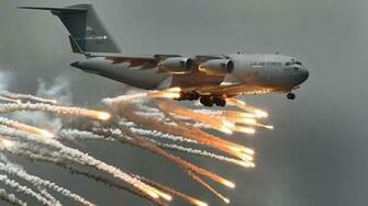 Air Force Flares C17 Globemaster Aviation Aircraft Wallpaper