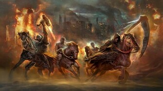The Four Horsemen Of Apocalypse Fantasy HD Wallpaper